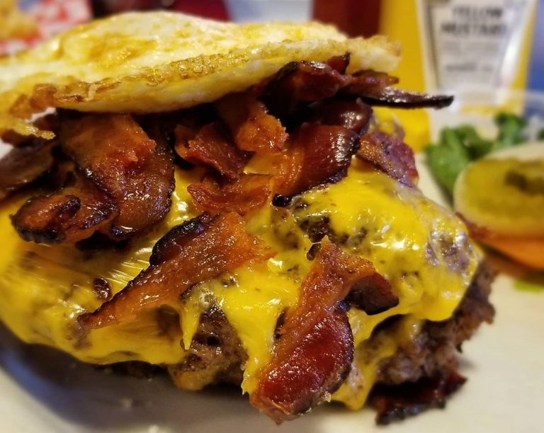 Dieting is sooOoOo hard Burger patties, cheese, bacon, fried egg, much nomz. #keto #ketoeats…