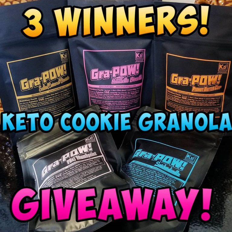 Howzabout a cookie-licious keto snack giveaway for THREE of your face holes?⠀ ⠀ Three…